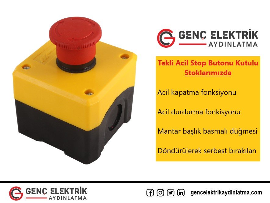 Tekli Acil Stop Butonu